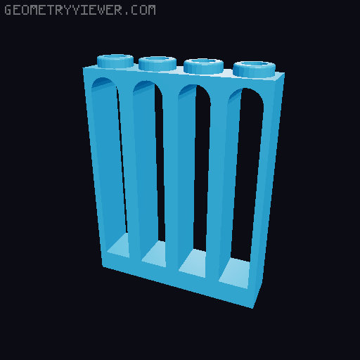 Piezas con Arcos Interiores 3D model thumbnail