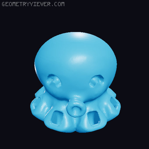 Cute Mini Octopus - Body Only 3D model thumbnail