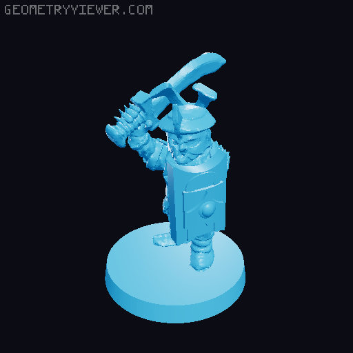 Easterling Warriors (Swords) 10mm Scale 3D model thumbnail