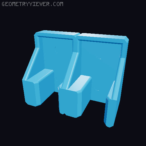 Rugged Desktop Organizer - Bigger Version 3D model thumbnail