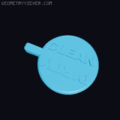 Dishwasher Status Sign - Remix (6x2 Magnet & Modular Shield) 3D model thumbnail