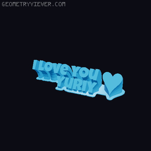 I love you... 3D model thumbnail