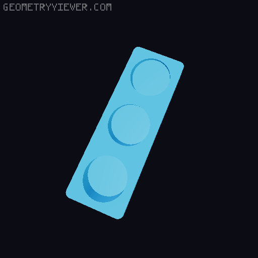Gridfinity NUUN Tube Storage 3D model thumbnail