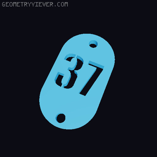 Porta chaves; Keychain 3D model thumbnail