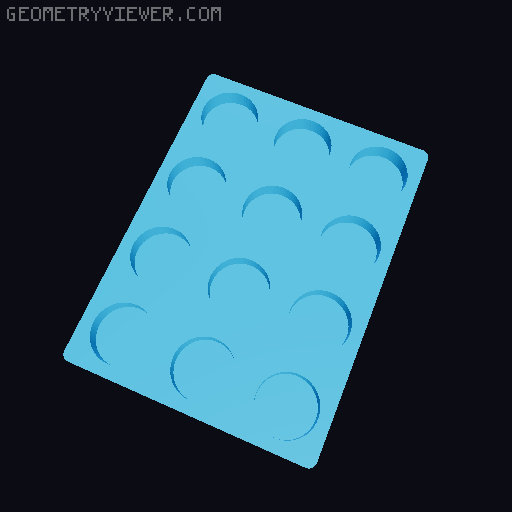 Gridfinity NUUN Tube Storage 3D model thumbnail