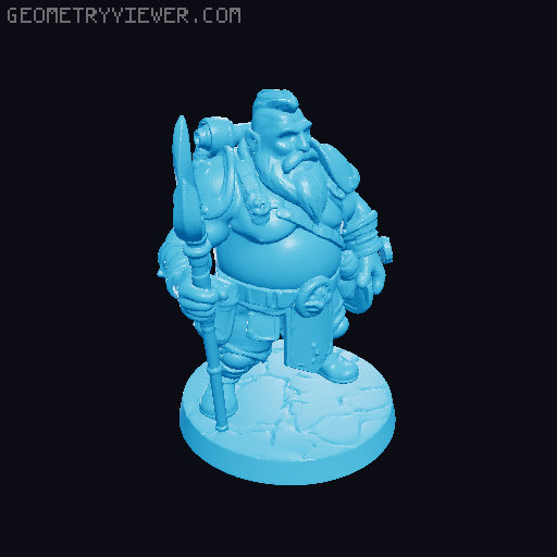 Dwarf Male All Core Classes Collection 3D model thumbnail