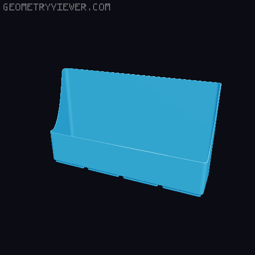 Gridfinity Slanted Bins for A6 pictures (1x4 - 1x5) 3D model thumbnail