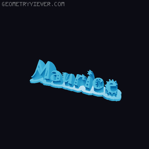 Sweeping crazy name tag 3D model thumbnail