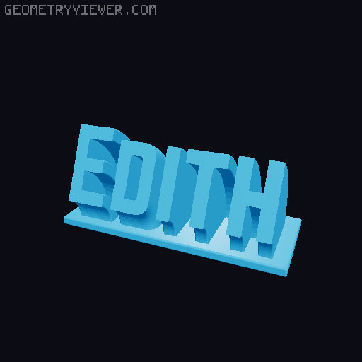 Sweeping Name Tag 3D model thumbnail