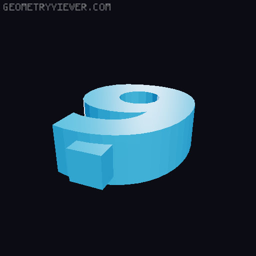 7 - 8 - 9 Numbered Trophies 3D model thumbnail