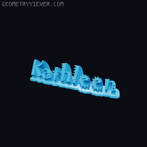 Sweeping crazy name tag 3D model thumbnail