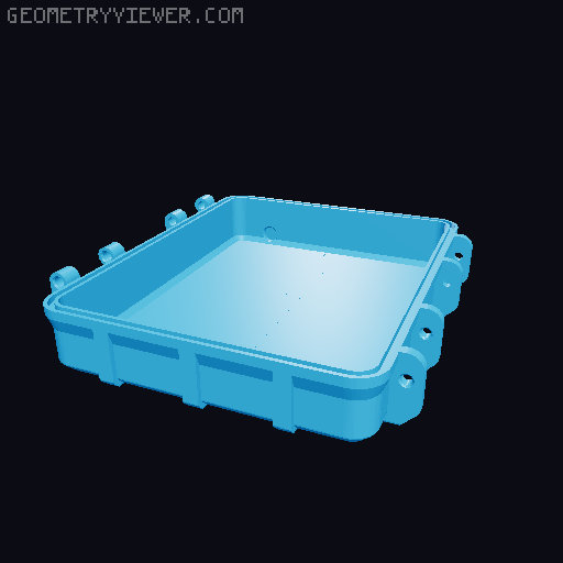 Rugged Stackable USB Storage Box Remix 3D model thumbnail