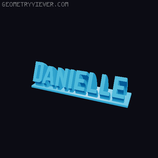 Sweeping Name Tag 3D model thumbnail
