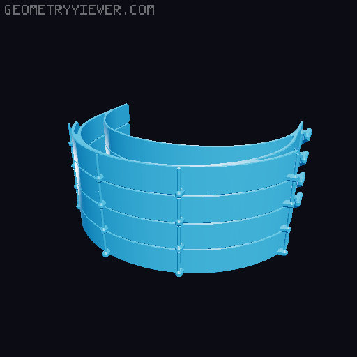 PRUSA RC3 faceshield remix - "stacked" 3D model thumbnail