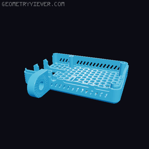Pi 4 case with inbuilt camera holder 3D model thumbnail