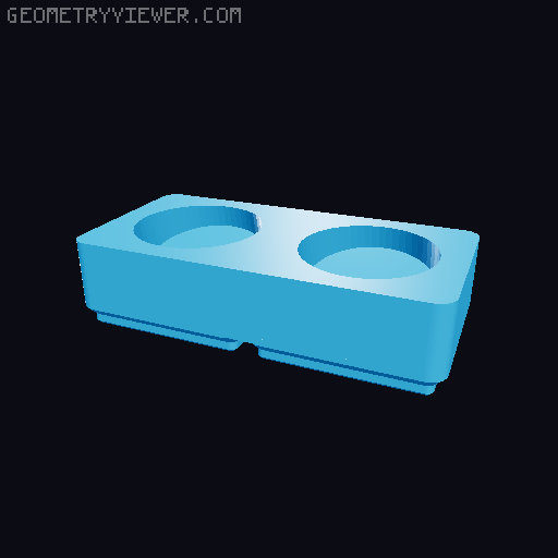 Gridfinity NUUN Tube Storage 3D model thumbnail