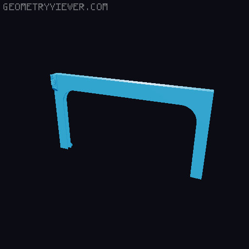 Alternative door for Anti-Sound P1P Enclosure 3D model thumbnail