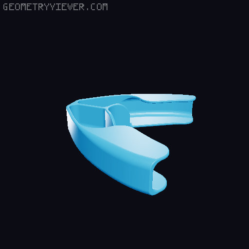Headphones Case - Open ear / Bone conduction 3D model thumbnail