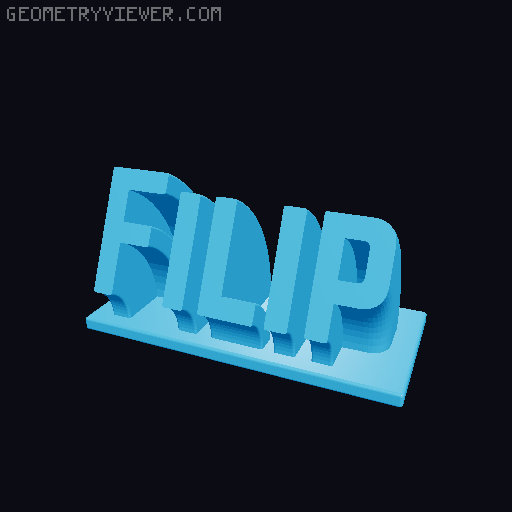 Sweeping Name Tag 3D model thumbnail