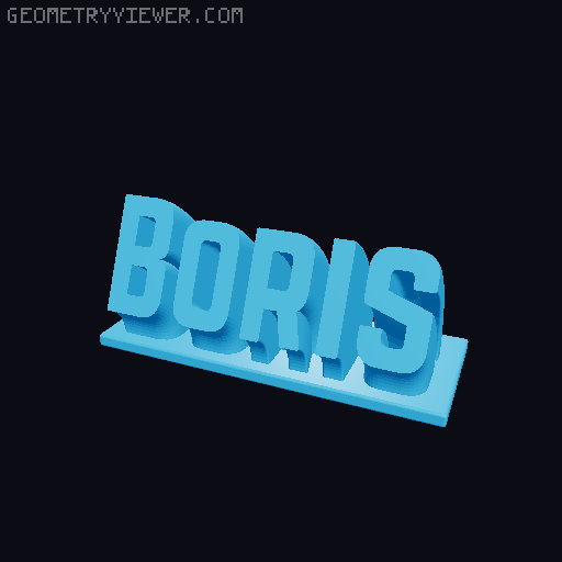 Sweeping Name Tag 3D model thumbnail