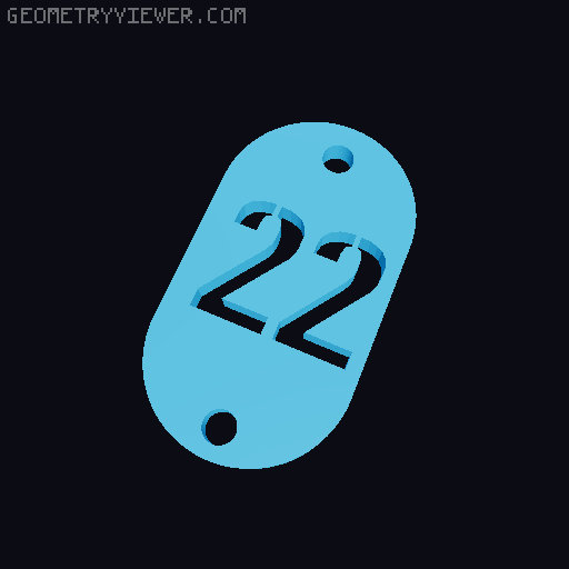 Porta chaves; Keychain 3D model thumbnail