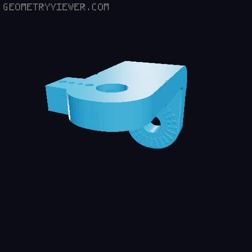 Pan Tilt for “Articulating Pi Cam Mount for MK3” 3D model thumbnail
