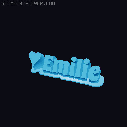 Valentine sculpture 3D model thumbnail