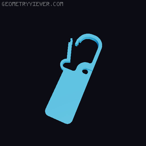 No Ice carabiner whistle (Mass LUCE hotline whistle) 3D model thumbnail