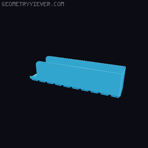 Gridfinity Chef knife holder 3D model thumbnail