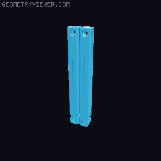 Performance Flipper Remix of Sanford Prime's Print in Place Butterfly Knife Trainer 3D model thumbnail