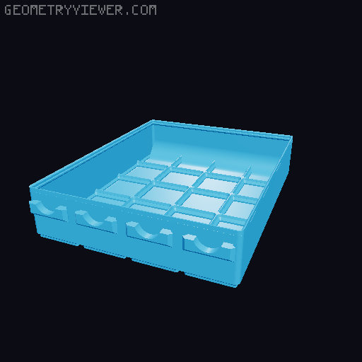 Parametric Gridfinity bins for GOEWS 3D model thumbnail