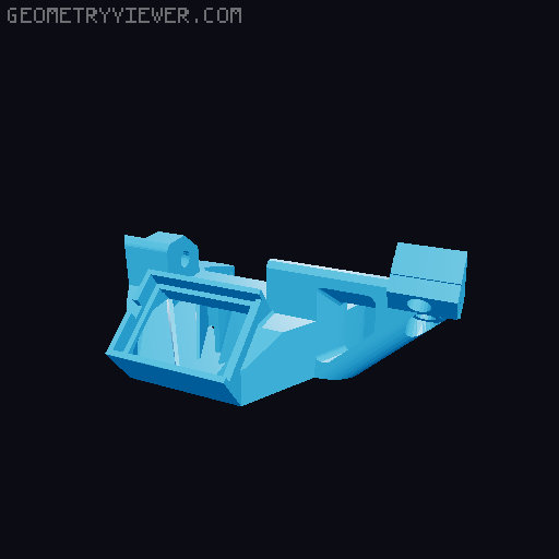 MK3S fan duct with PINDA support and a fan mount 3D model thumbnail