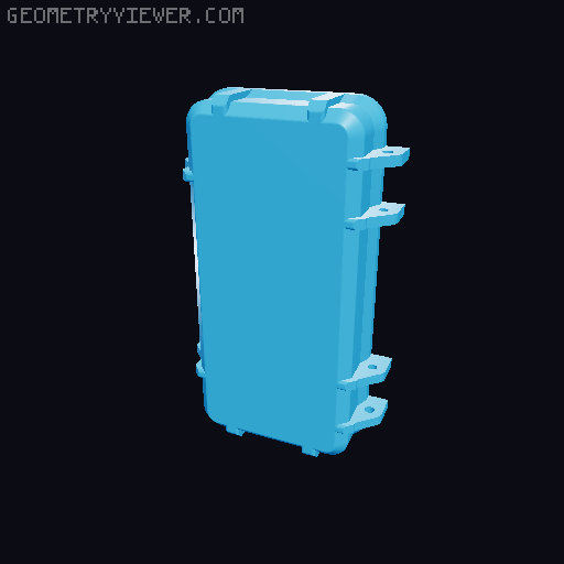 Flipper Zero Hard Case with Inserts (no supports needed) 3D model thumbnail