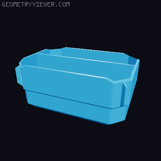 Dewalt/Stanley/Craftsman TSTAK FATMAX Versastack Organizer - Half-size Small Deep Cups Remix 3D model thumbnail
