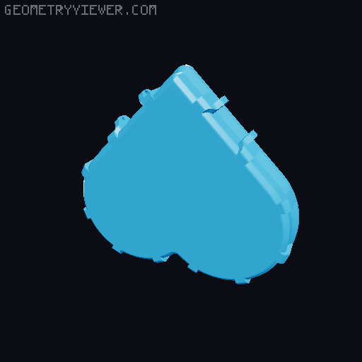 Rugged Heart-Shaped Chocolate Box 3D model thumbnail