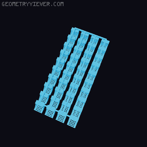 Southern Ry Running Board Steps - HO scale 3D model thumbnail