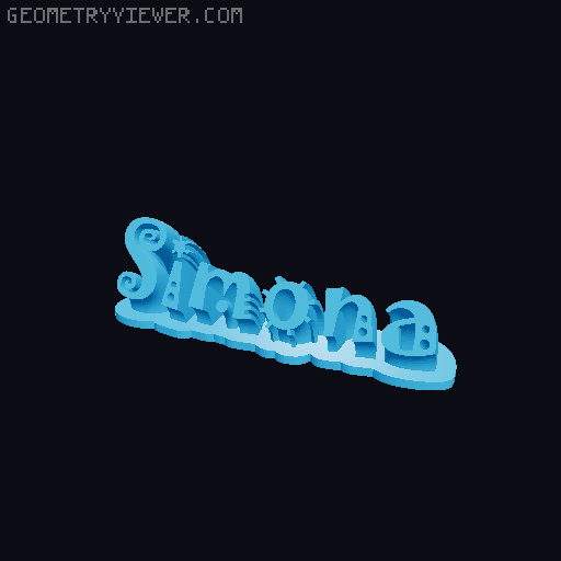 Sweeping crazy name tag 3D model thumbnail