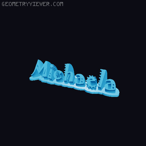Sweeping crazy name tag 3D model thumbnail