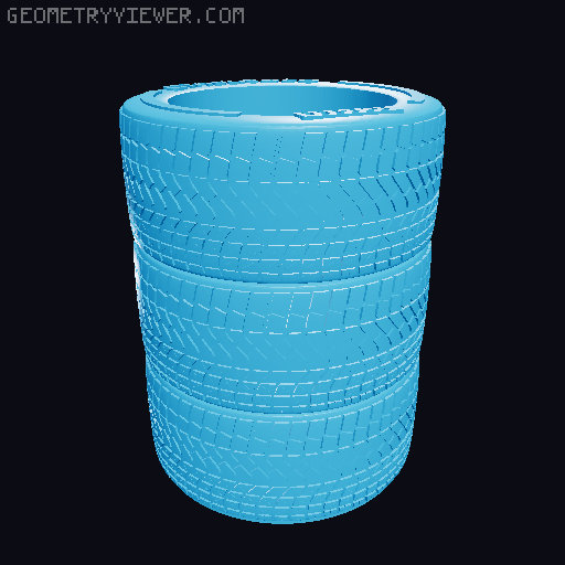 F1 Tyre Pencil Holder 3D model thumbnail