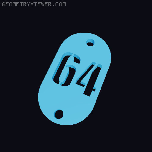 Porta chaves; Keychain 3D model thumbnail