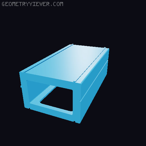 Modular Workbench Drawers – Dovetail Sliding System (3D Printable) 3D model thumbnail