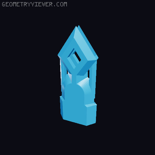 Legend of Zelda Master Sword Remix for 1/4", M3 or M6 Threaded Rod 3D model thumbnail