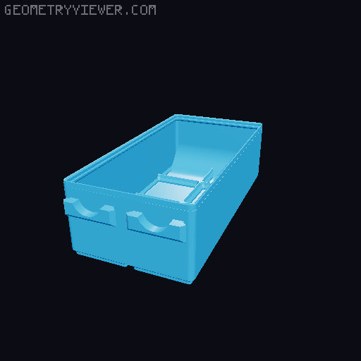 Parametric Gridfinity bins for GOEWS 3D model thumbnail