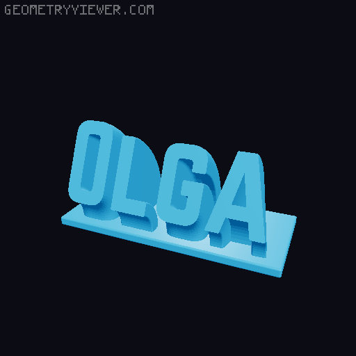 Sweeping Name Tag 3D model thumbnail