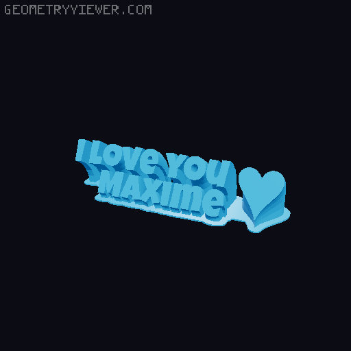 I love you... 3D model thumbnail