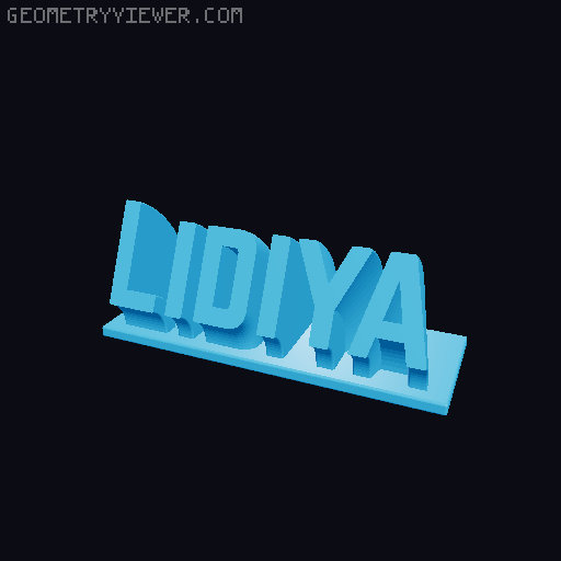 Sweeping Name Tag 3D model thumbnail