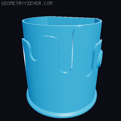 Pegboard Drippy Bucket 3D model thumbnail
