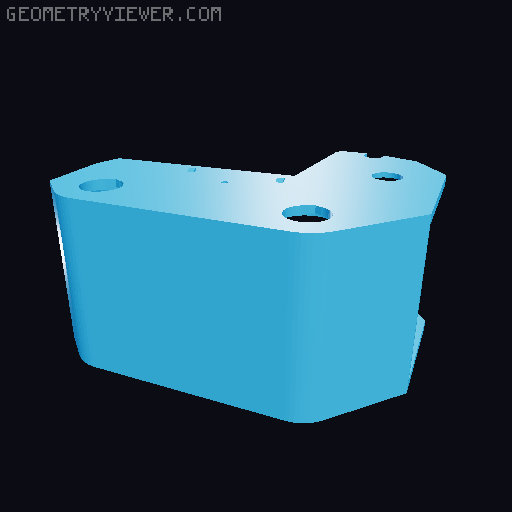 Mini Skidi Integrated Battery Holder Compartment Cover 3D model thumbnail