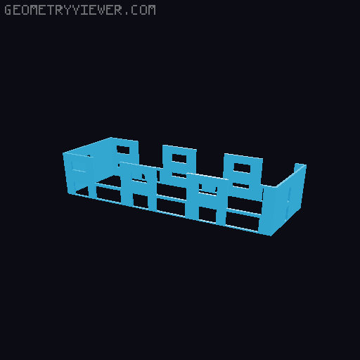 Sarah's row house (Model 1:160, N-gauge) 3D model thumbnail