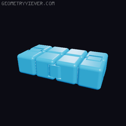Magnetic fidget infinity cube 3D model thumbnail